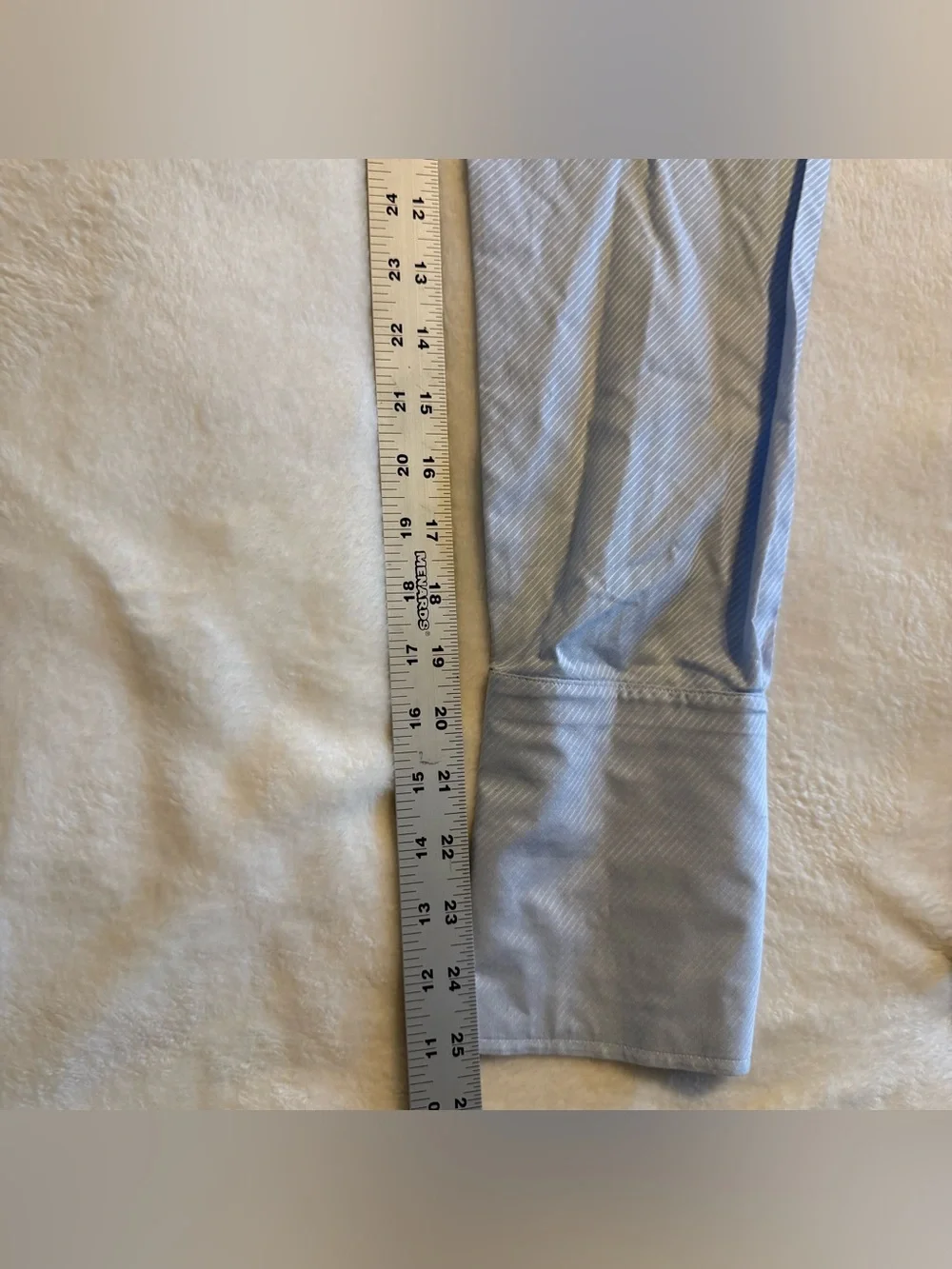 Banana Republic Light Blue Micro-Striped Dress Shirt Size Medium 15 15 1/2